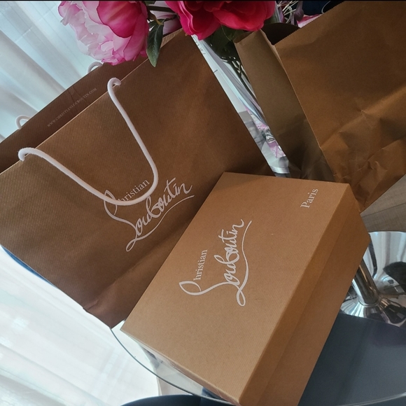 Louboutin Black Fairy Tie Up Ostrich Feather Pump Size 39.5 - Picture 9 of 9